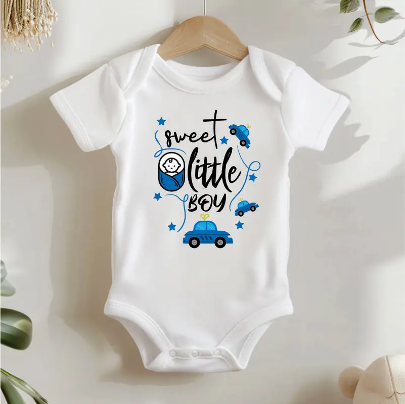 Body bebelusi personalizate - Body-Personalizat-cu-Mesajul-Sweet-Little-Boy
