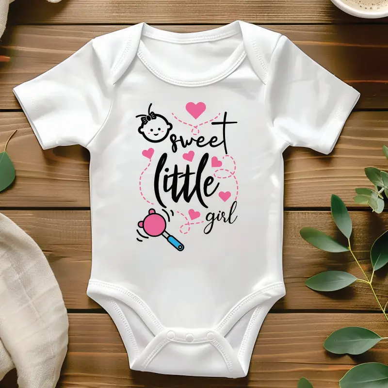 Body bebelusi personalizate - Body-personalizat-cu-mesajul-Sweet-little-girl