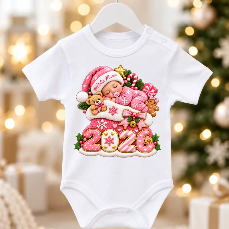 Haine craciun bebe - body-personalizat-primul-craciun-2026-fetita-nume