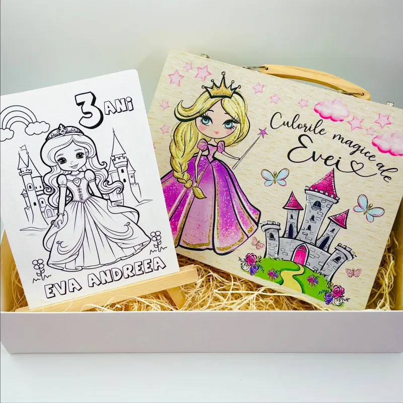 Cadouri personalizate - cadou-creativ-fetite-set-pictura-personalizat-cu-printesa