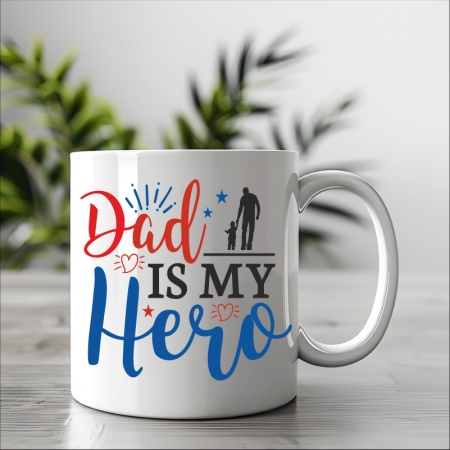 Cani - Cana-alba-personalizata-Dad-is-my-hero