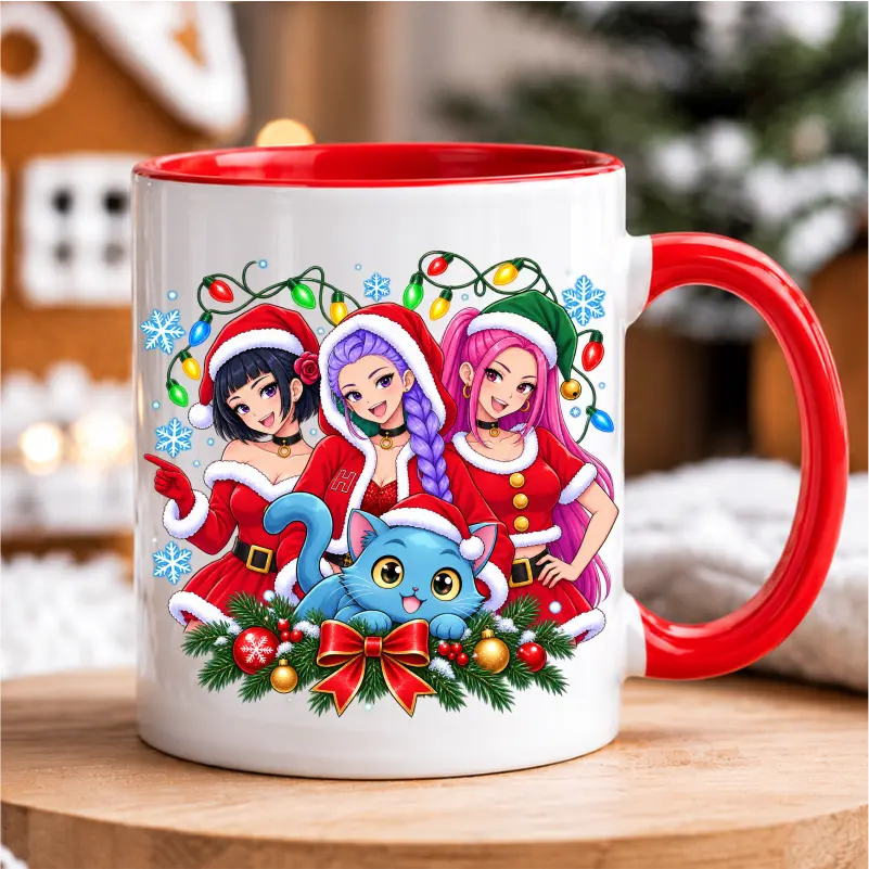 Cani de Craciun - cana-personalizata-fete-kpop-craciun-christmas-trio