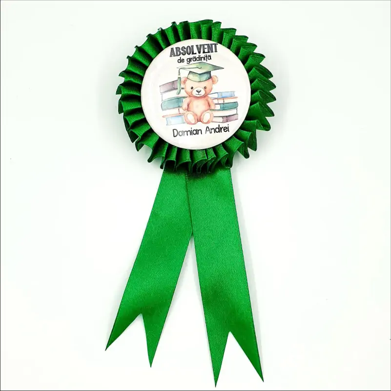 Absolvire - Cocarda-absolvire-personalizata-Verde-Premium-