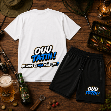 Compleu Personalizat „ȘEFU' DA' TRIB” – Tricou și Pantaloni Scurți | Colecția OUU TATIII [1]
