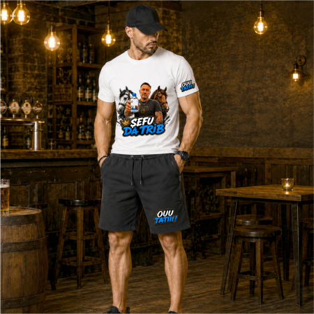 Compleu Personalizat „ȘEFU' DA' TRIB” – Tricou și Pantaloni Scurți [2]