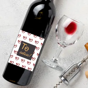 Eticheta personalizata "Te iubesc" fundal alb [1]