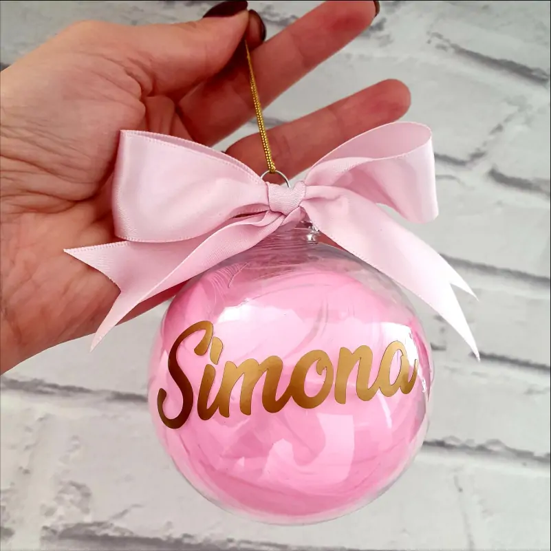 Globul de Crăciun - Glob-de-Craciun-personalizat-cu-nume-model-roz