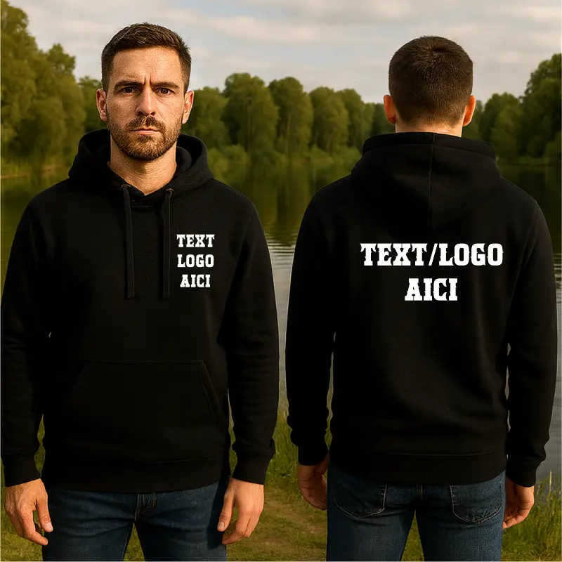 Pentru el - Hanorac-Negru-Personalizat-Textul-Tau
