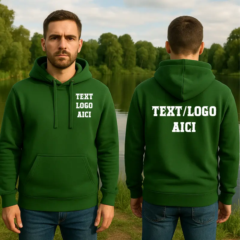 Hanorac Pescuit - Hanorac Verde Personalizat cu Textul Tau