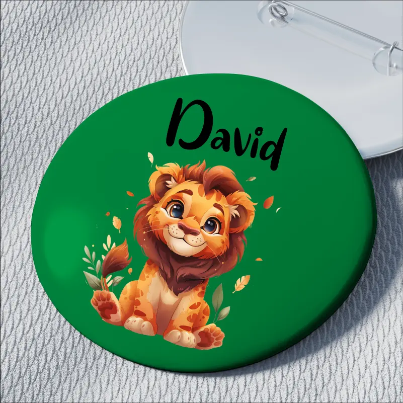 Back to School - Insigna-personalizata-cu-numele-copilului-model-leu
