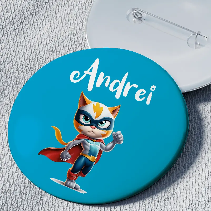 Back to School - Insigna-personalizata-cu-numele-copilului-model-super-pisoi