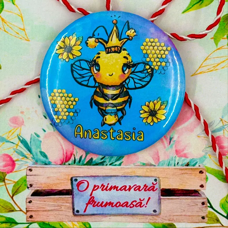 Martisoare - Martisor-Albinuta-insigna-copii-gradinita-scoala-1