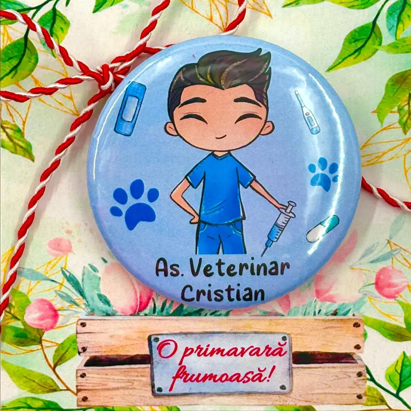 Martisoare - martisor-personalizat-insigna-asistent-veterinar