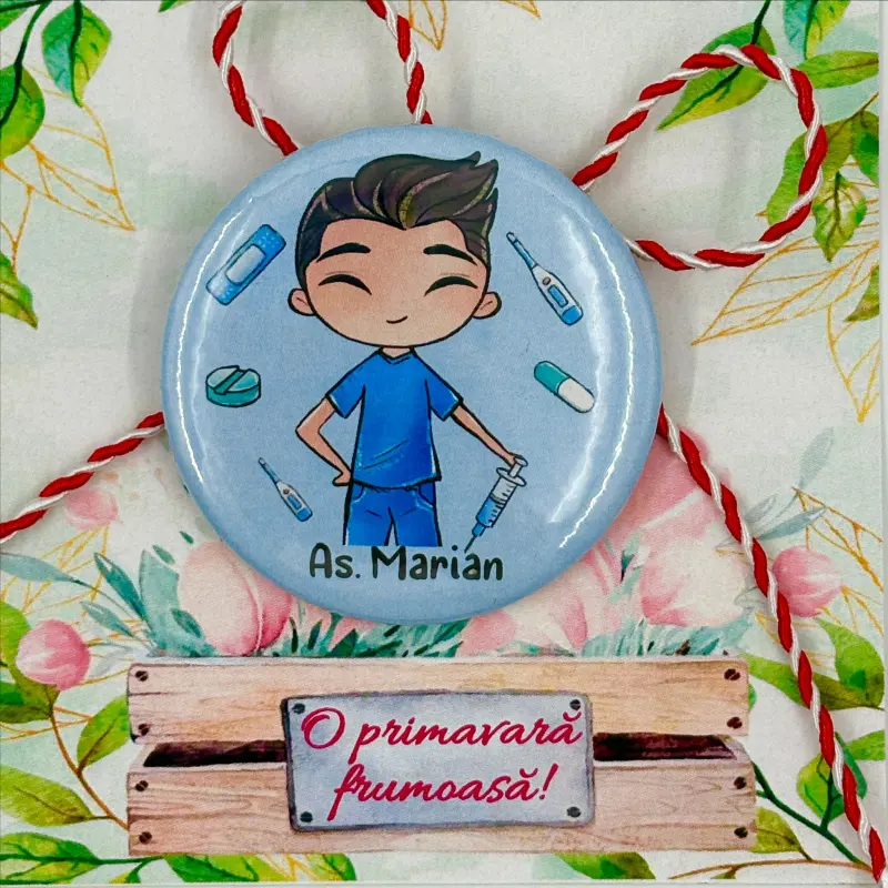 Martisoare - Martisor-personalizat-insigna-pentru-asistent-medical