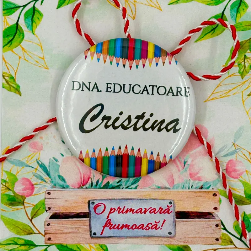 Martisoare - Martisor-personalizat-insigna-pentru-educatoare