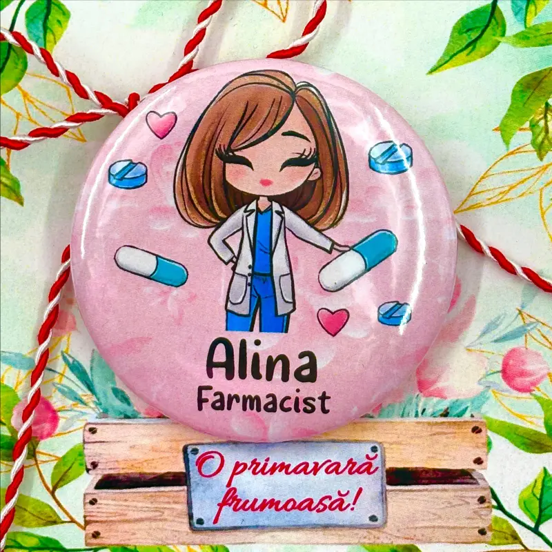Martisoare - Martisor-personalizat-insigna-pentru-farmacist