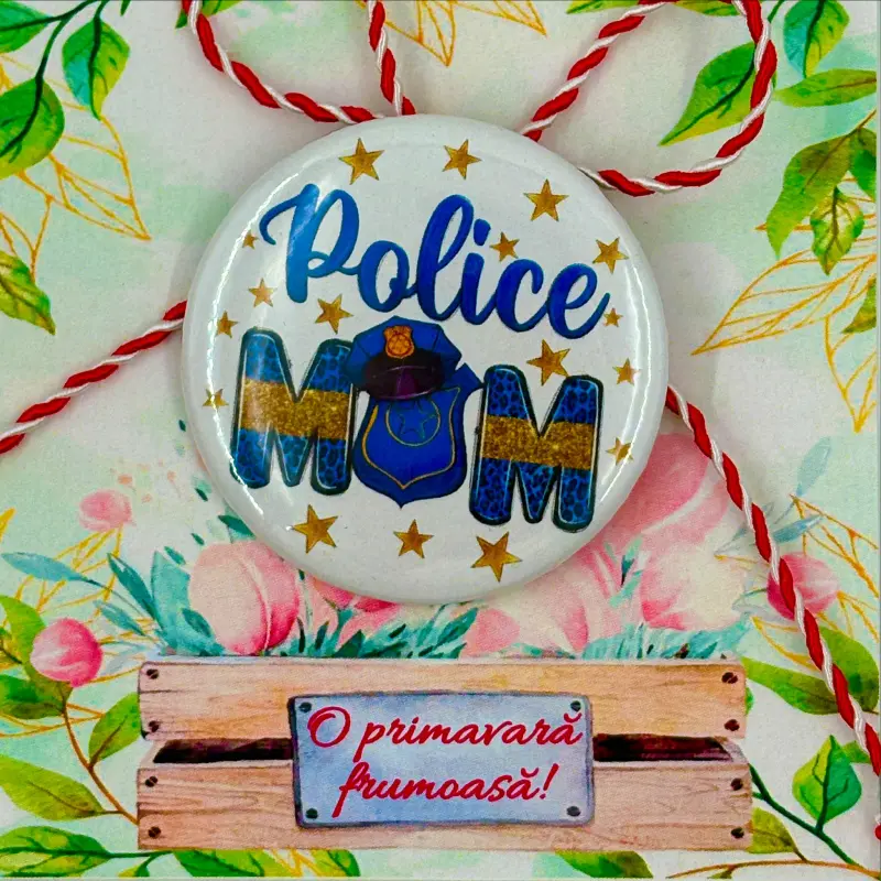 Martisoare - Martisor-personalizat-insigna-pentru-mama-politista