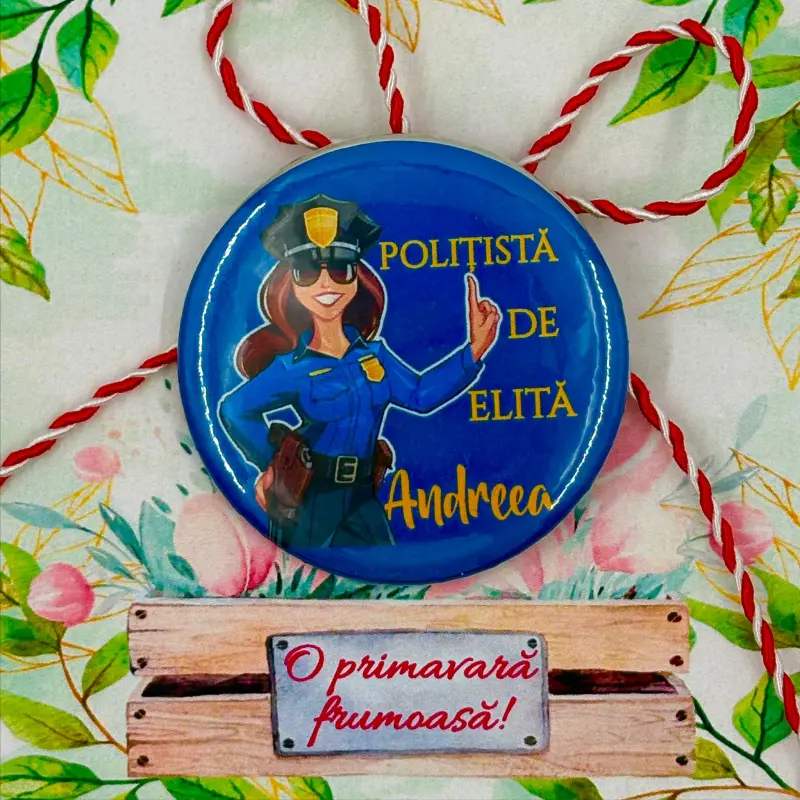 Martisoare - Martisor-personalizat-insigna-pentru-politista