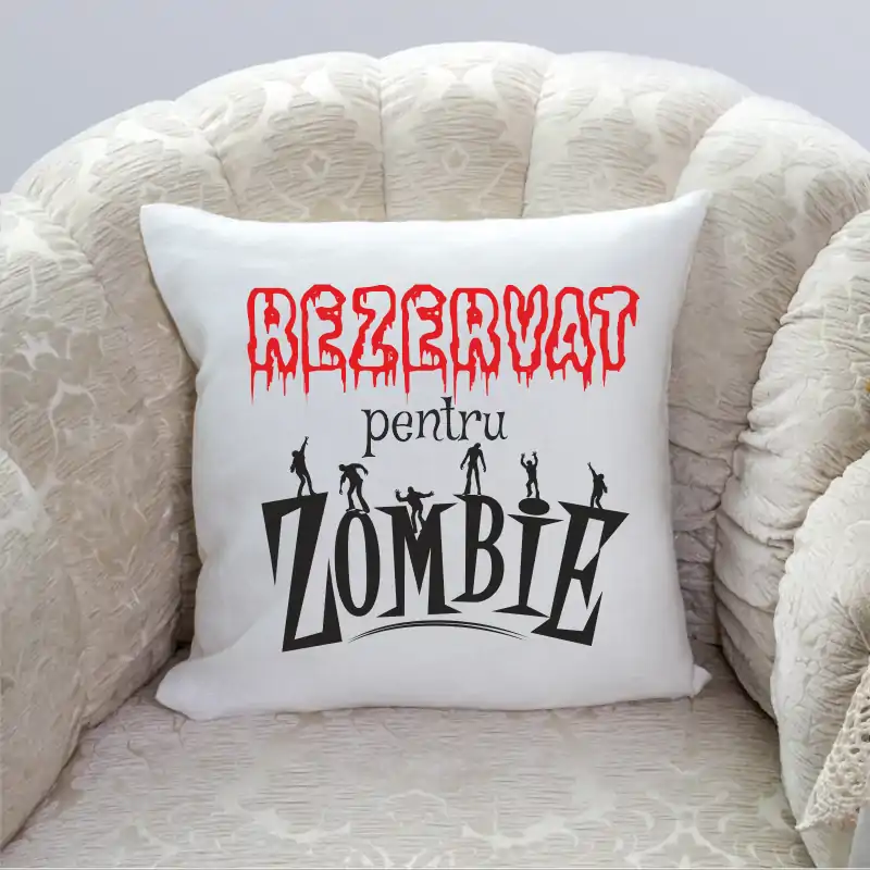 Perna Halloween cu mesaj amuzant "Rezervat pentru Zombie" [1]