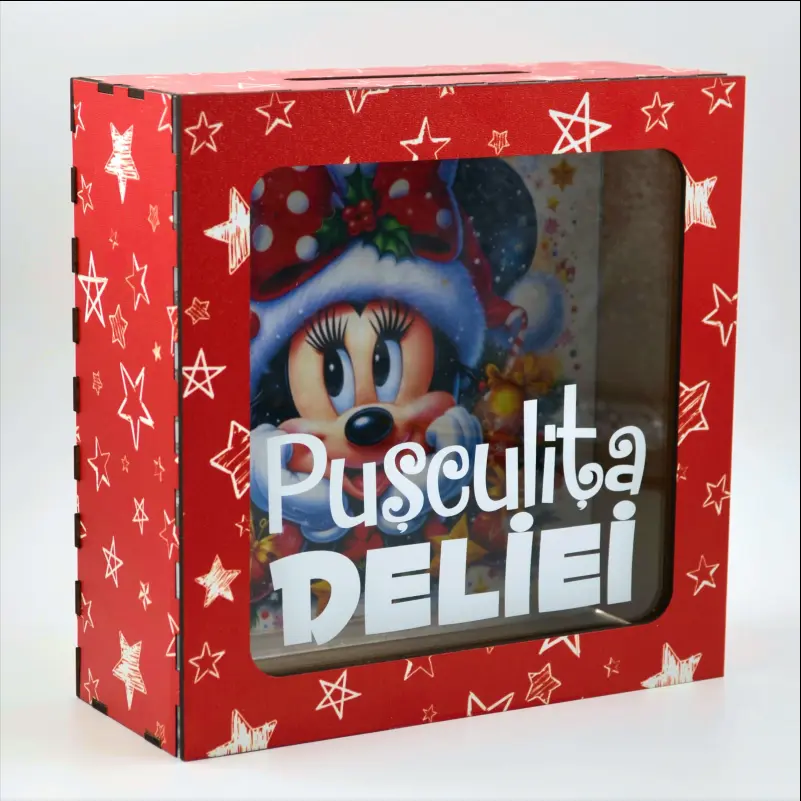 Articole de Craciun - pusculita-personalizata-de-craciun-cu-minnie-mouse