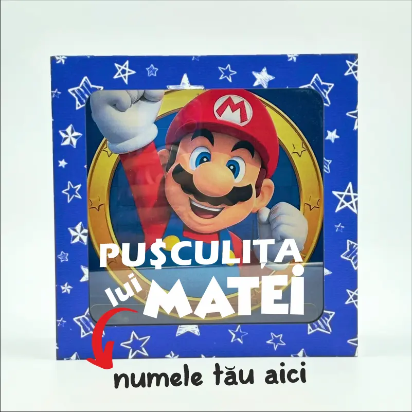 Cadouri de Paște - pusculita-personalizata-mario