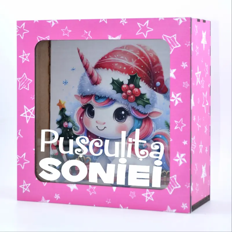 Cadouri de Craciun Pentru Copii - pusculita-personalizata-unicorn-de-craciun