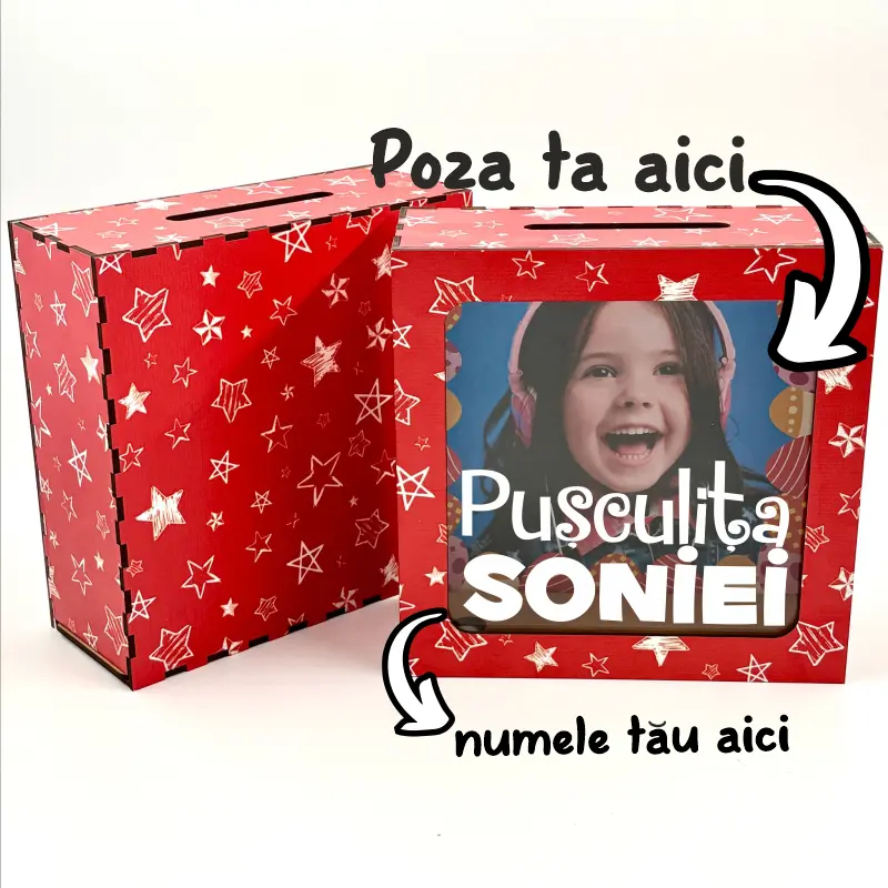 Cadouri de Paște - pusculita-rosie-personalizata-cu-poza-si-nume