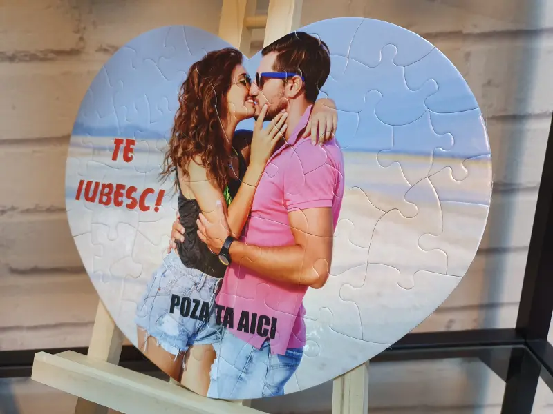 Puzzle personalizat 50 piese, carton inima [1]