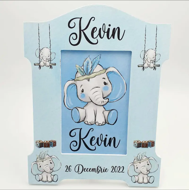 Botez - Rama-foto-personalizata-cu-poza-ta-preferata-model-Elefantel