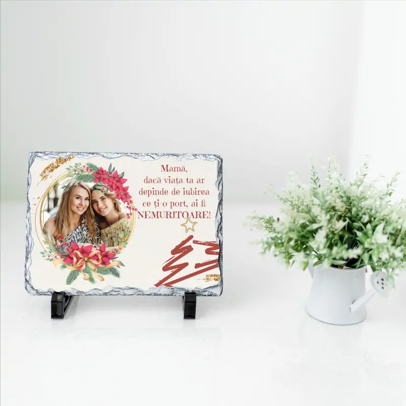 Rama-foto-personalizata-din-ardezie-piatra-naturala-pentru-MAMA-cu-tematica-de-Craciun-20-x-15-cm-1 [1]