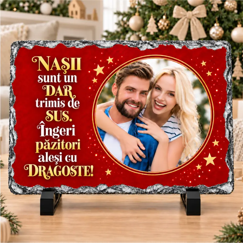 Mot - Rama-foto-personalizata-din-ardezie-piatra-naturala-pentru-Nasi-cu-tematica de-Craciun-20-x-15-cm-1
