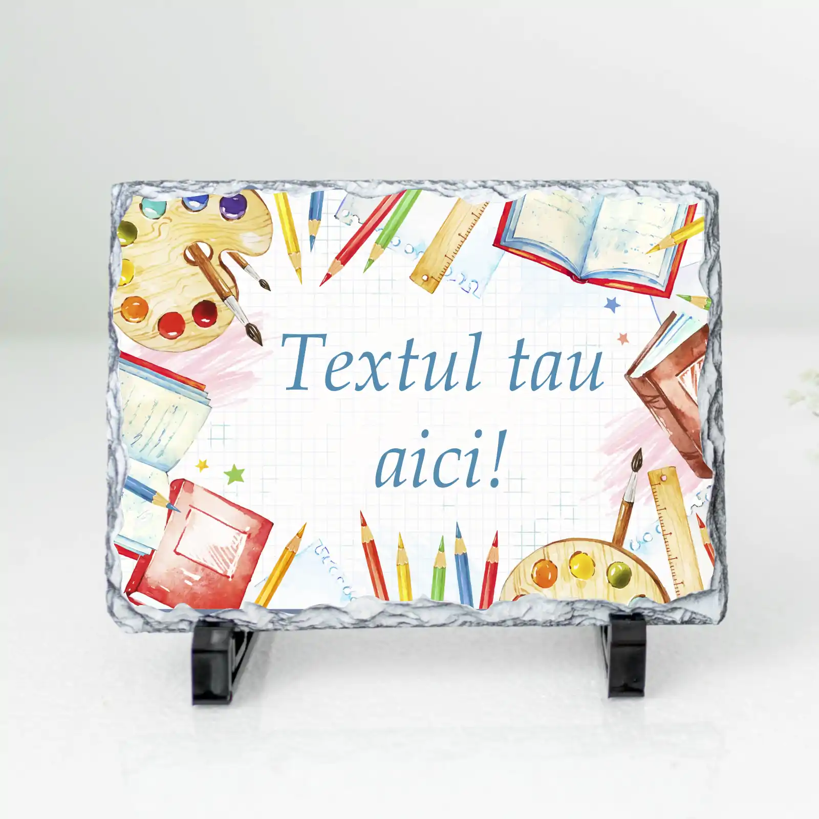 Rama foto personalizata pentru educatoare din ardezie (piatra naturala) [2]