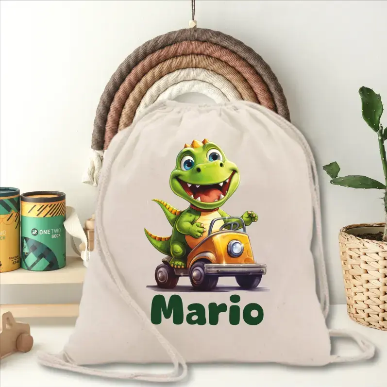 Back to School - Rucsac-gradinita-personalizat-cu-nume-pentru-baieti-Dinozaur-Verde