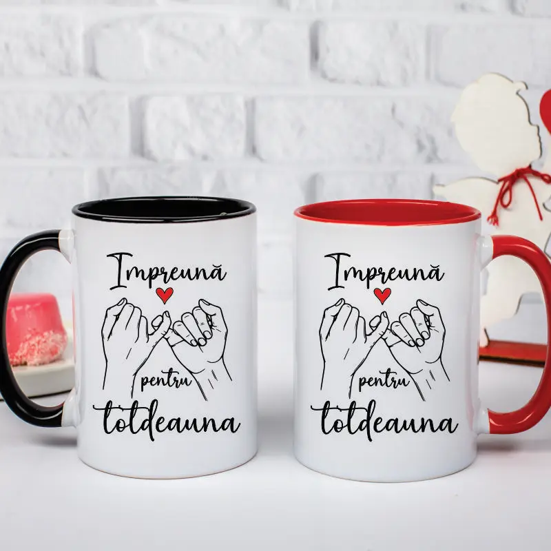 Cadouri Cuplu - Set-2-cani-cuplu-personalizate-cu-textul-Impreuna-pentru-totdeauna-1