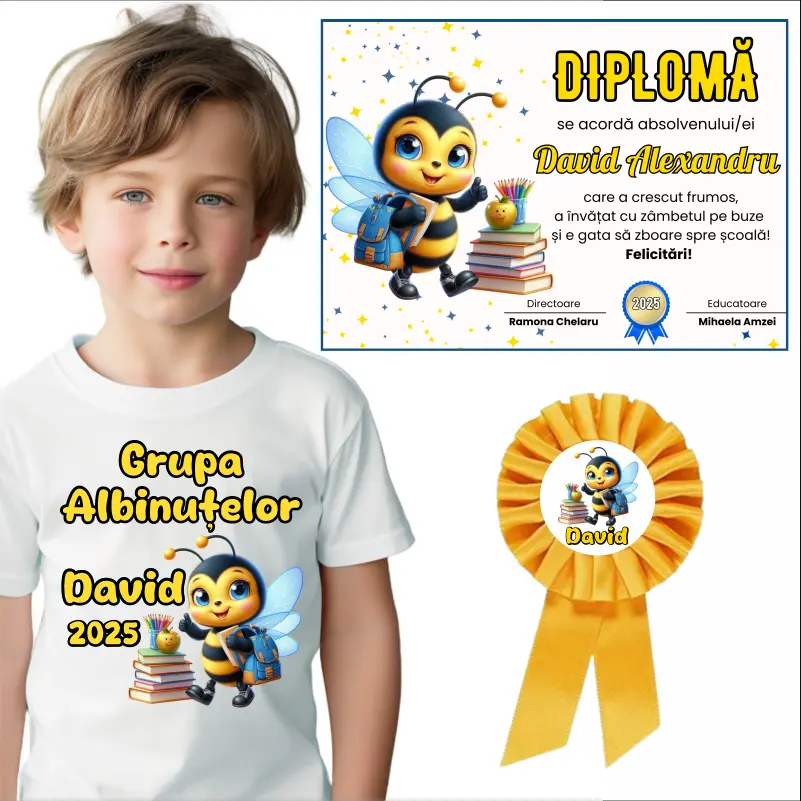 Absolvire Gradinita - set-absolvire-personalizat-grupa-albinutelor