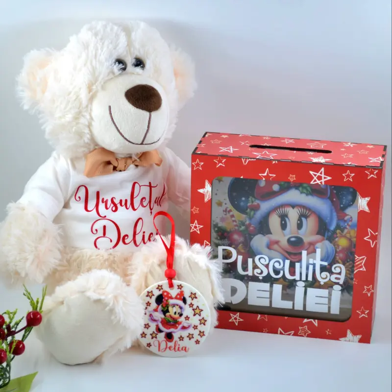 Cadouri de Craciun Pentru Copii - set-personalizat-cadou-craciun-copii-model-rosu