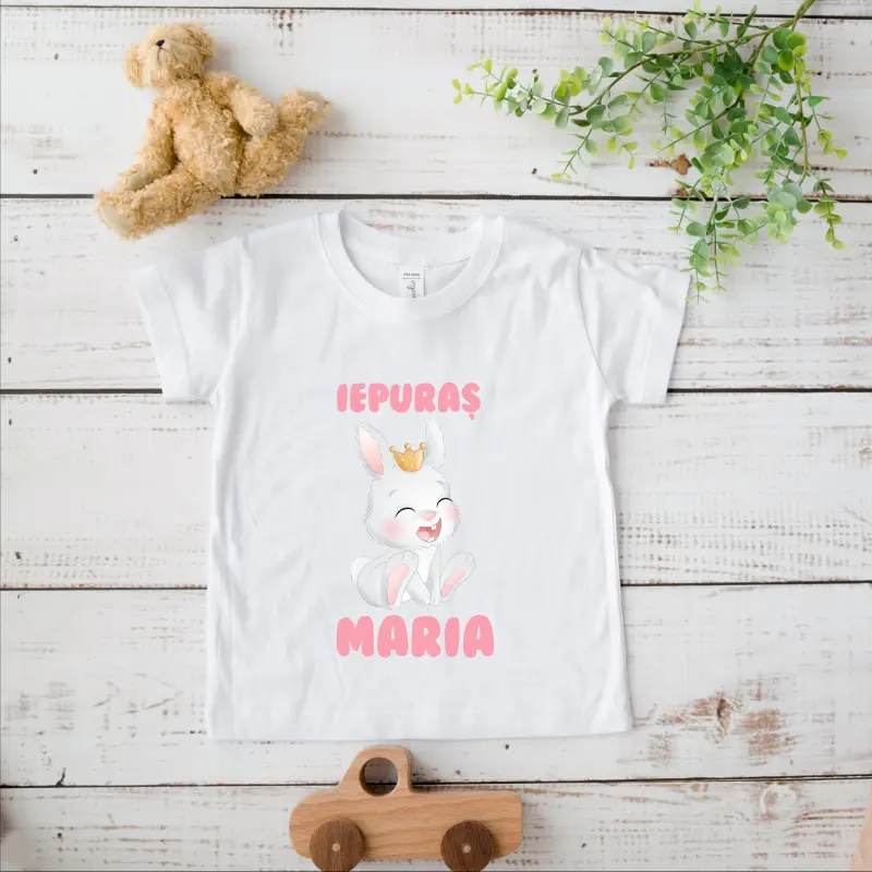 Set tricouri personalizate pentru mama, tata si copil "Tata Iepurila, Mama Iepurica, Iepuras Maria" [1]