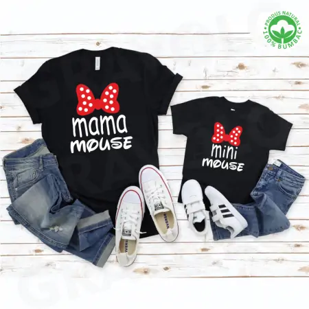 Set tricouri personalizate pentru mama si fiica "Mama mouse, Mini mouse"  [0]