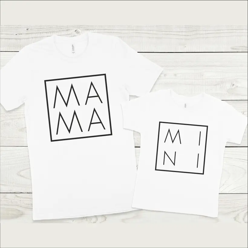 Set tricouri personalizate pentru mama si fiu "MAMA, MINI" [0]