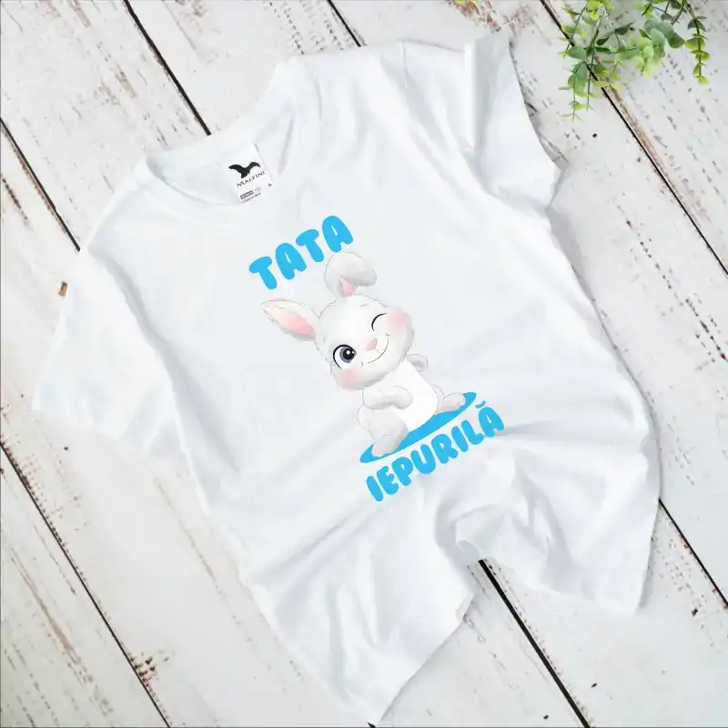 Set tricouri personalizate pentru mama, tata si copil "Tata Iepurilă, Mama Iepurică, Iepuraș David" [3]