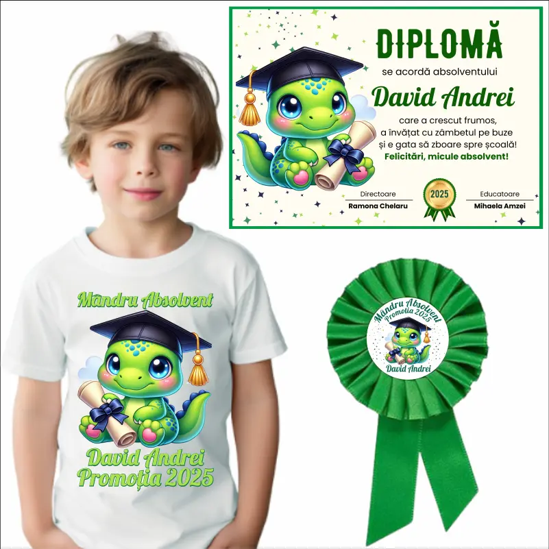 Absolvire Gradinita - set-absolvire-gradinita-cu-dinozaur