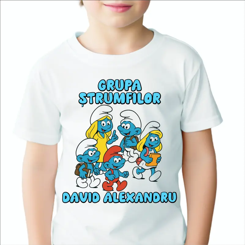 Absolvire Gradinita - tricou-absolvire-personalizat-grupa-strumfilor