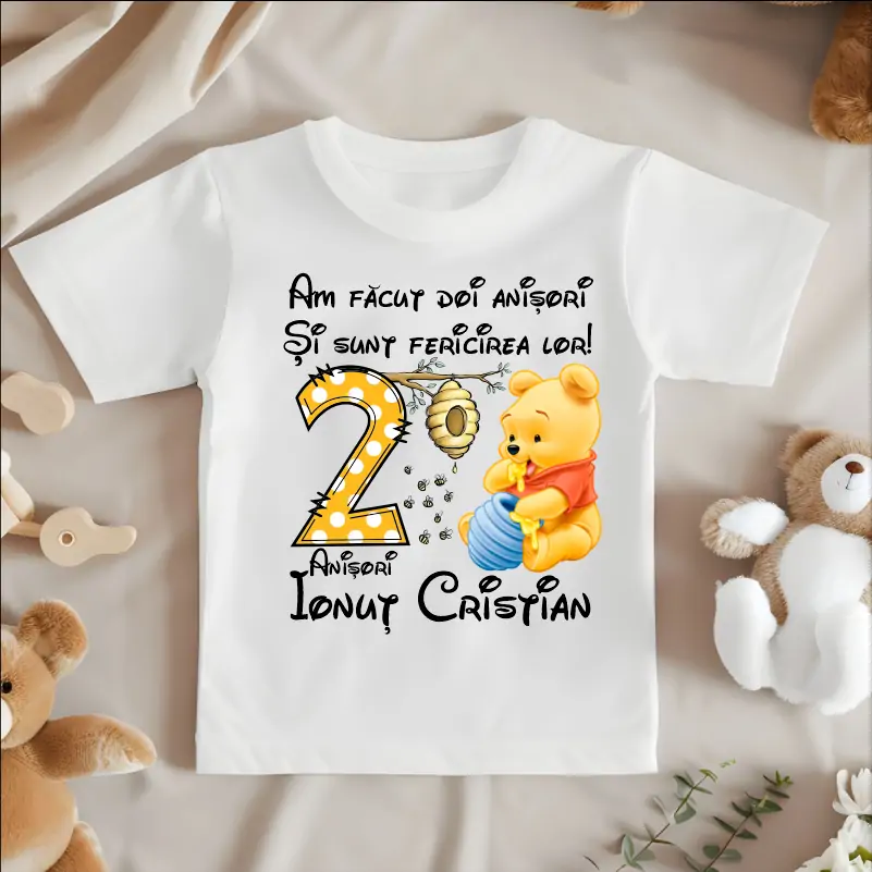 Tricouri Personalizate - Tricou-Aniversar-Personalizat-Copii-Ursulet-2-ani