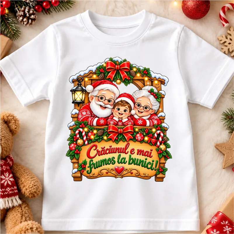 Cadouri de Craciun Pentru Copii - tricou-baieti-craciun-mai-frumos-la-bunici