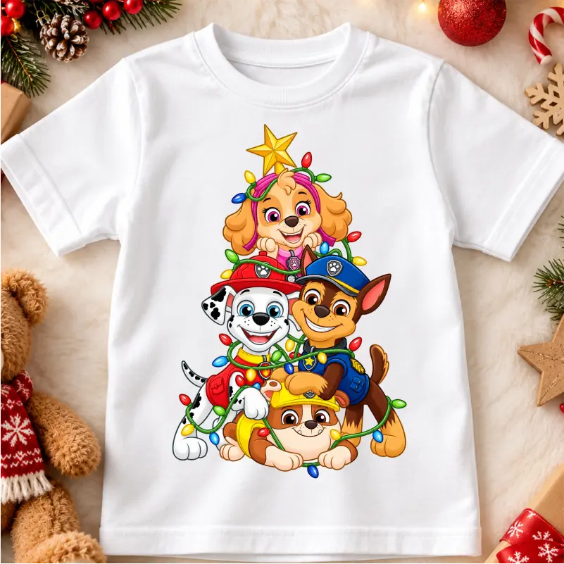 Cadouri de Craciun Pentru Copii - tricou-copii-craciun-4-catei