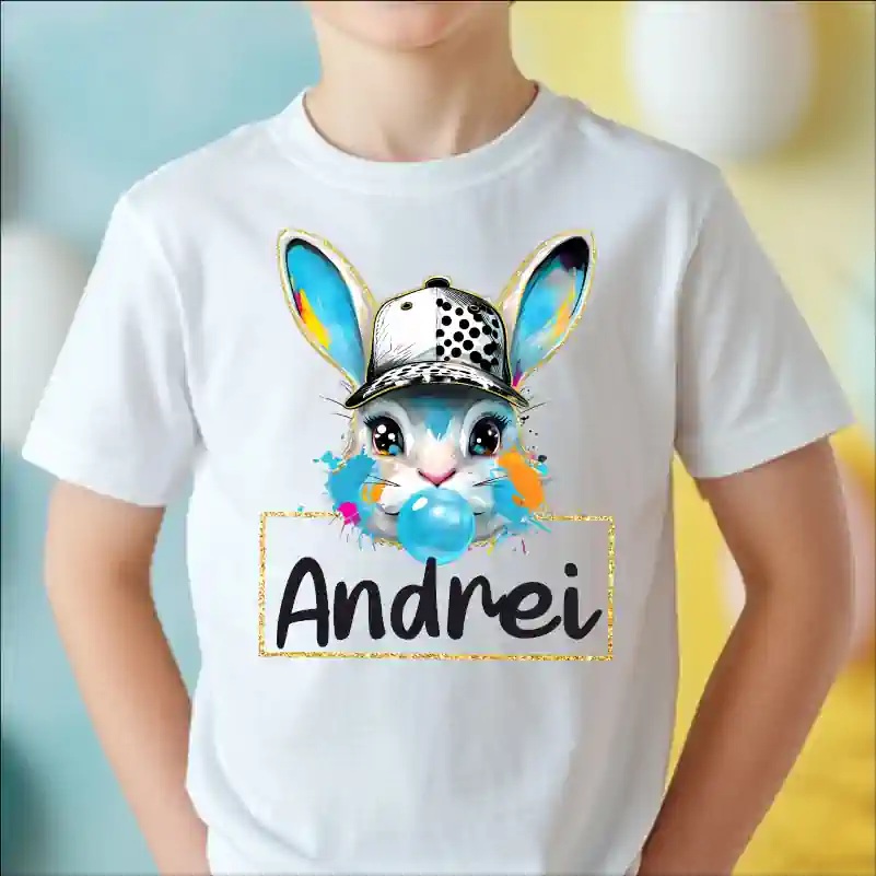 Cadouri de Paște - Tricou-de-Paste-pentru-copii-personalizat-cu-nume