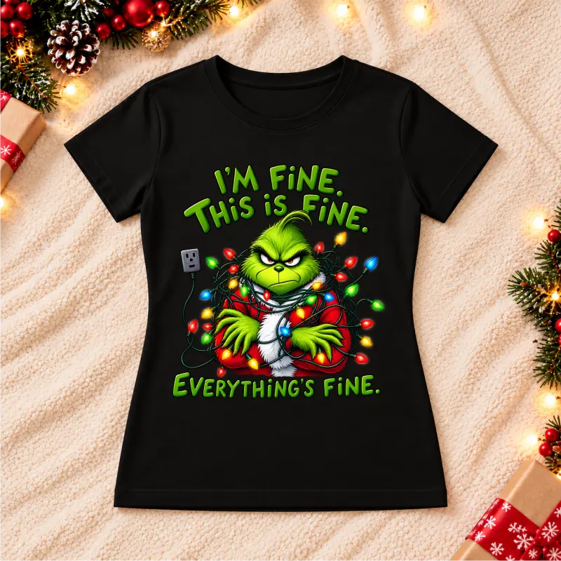 tricou-femei-craciun-im-fine-everythings-fine [2]