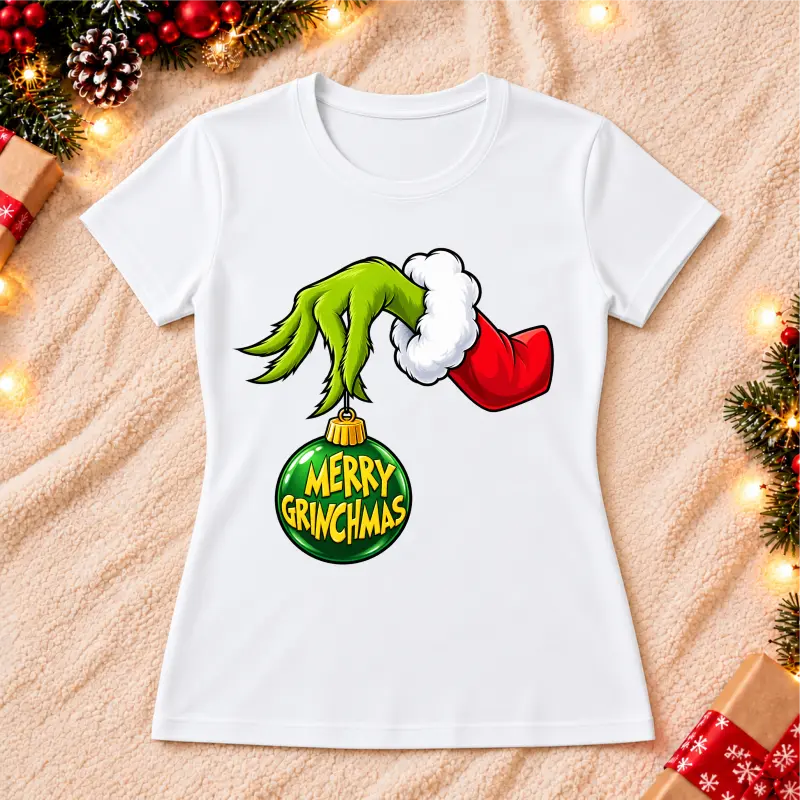 Tricouri de Crăciun - tricou-femei-craciun-merry-grinchmas