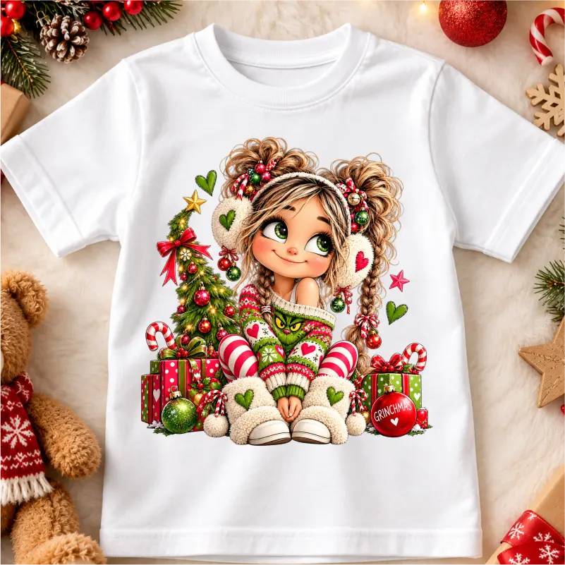 Cadouri de Craciun Pentru Copii - tricou-fete-craciun-fetita-design-festiv