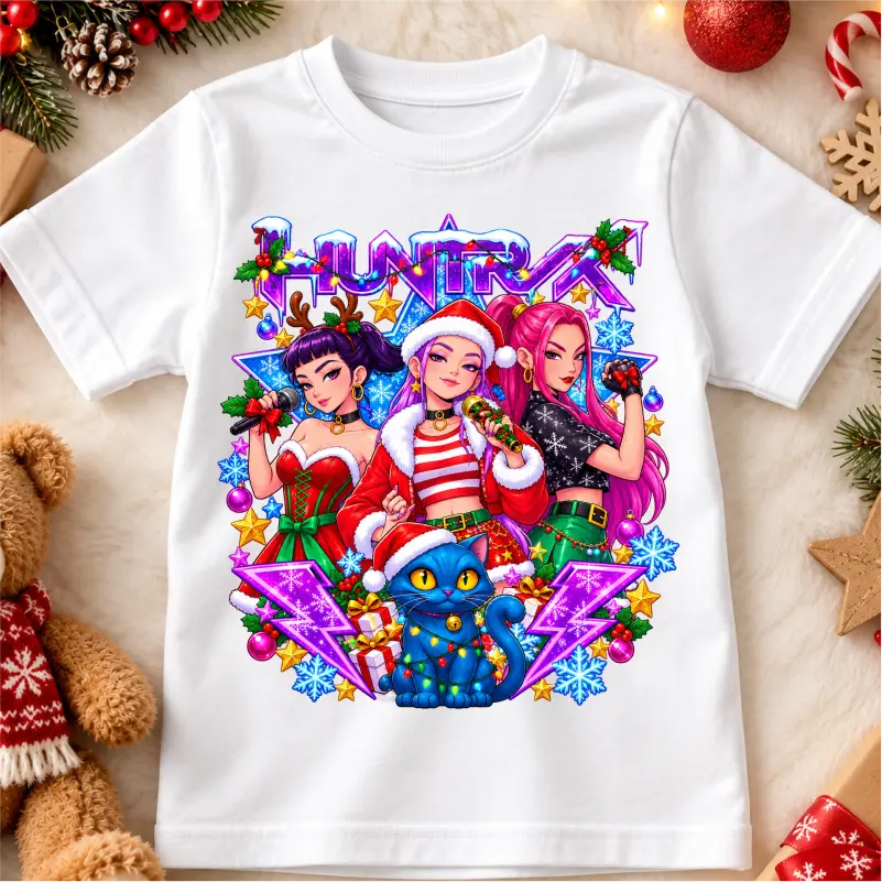 Cadouri de Craciun Pentru Copii - tricou-fete-kpop-craciun-christmas-girl-band